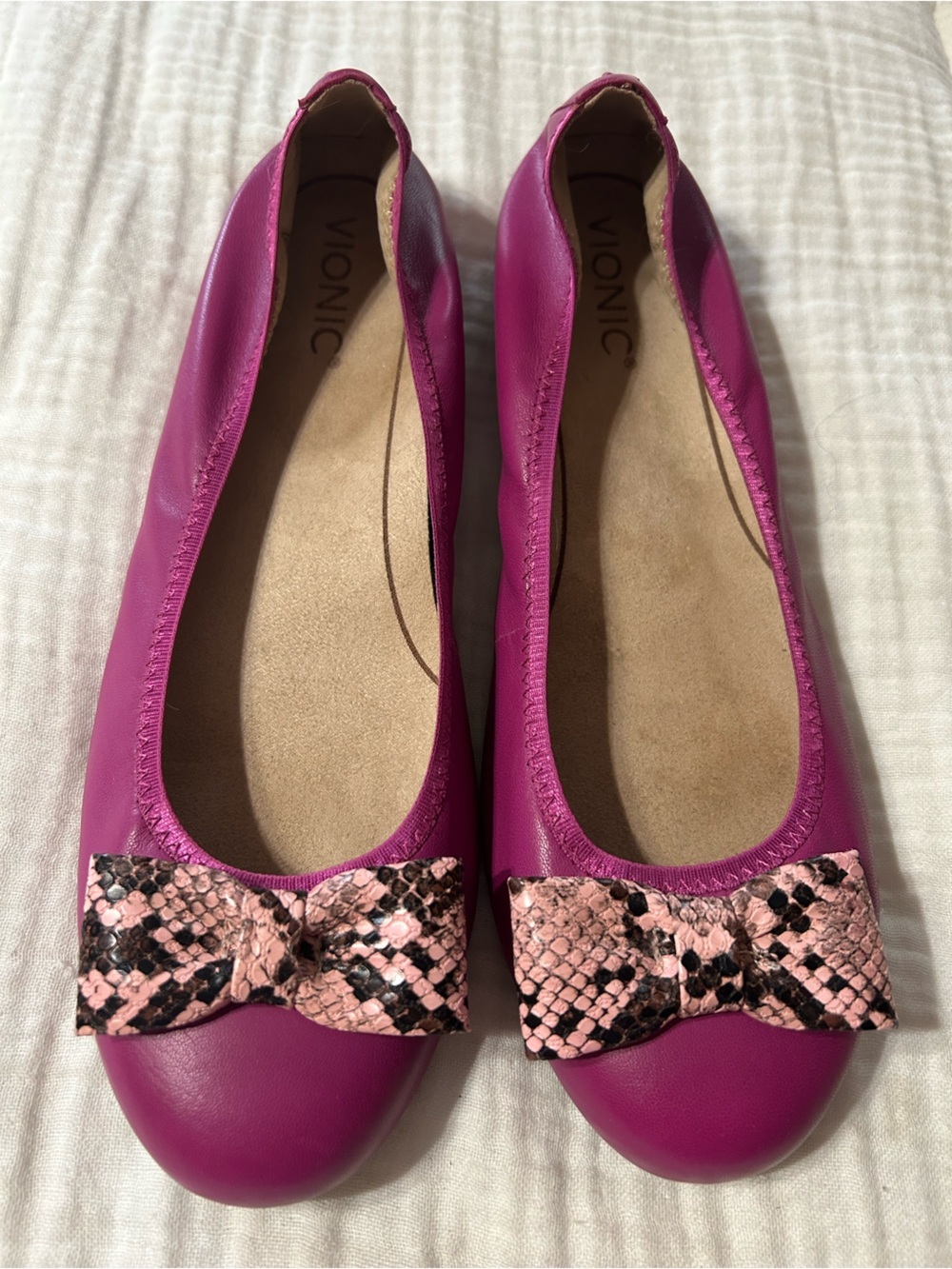Vionic Spark Zelda Magenta Pink Ballet Flats